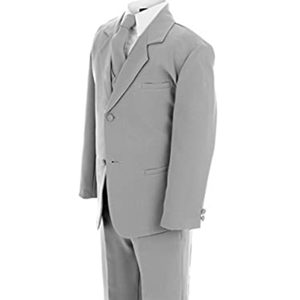Boys Formal Suit (SILVER) 5-piece
